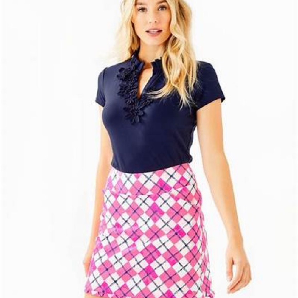 Lilly Pulitzer Pink Plaid Skort